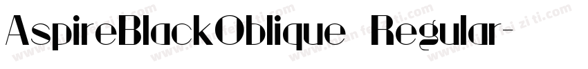 AspireBlackOblique Regular字体转换
